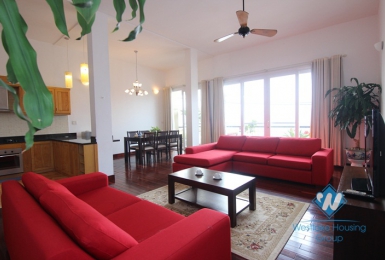 Lakeview balcony 150 sqm apartment  for rent in Tay Ho, Hanoi